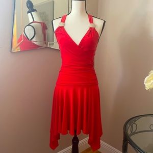 Cache Sexy Halter Neck Tie Up Dress